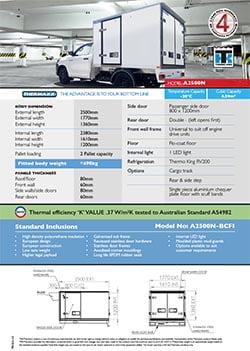 Toyota Hilux with a Thermo King RV200 and a Thermaxx refrigerated body from TRS