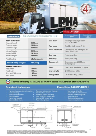 thermaxx 6 pallet refrigerated truck